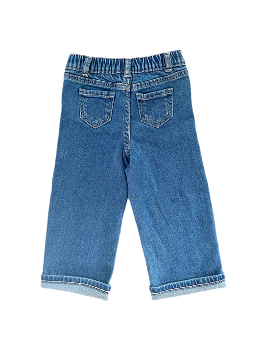 Wonder Nation | Wide Leg Cuffed Jeans | 2t