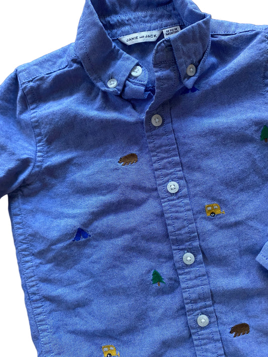 Janie and Jack | Camp Button Up | 18-24 months