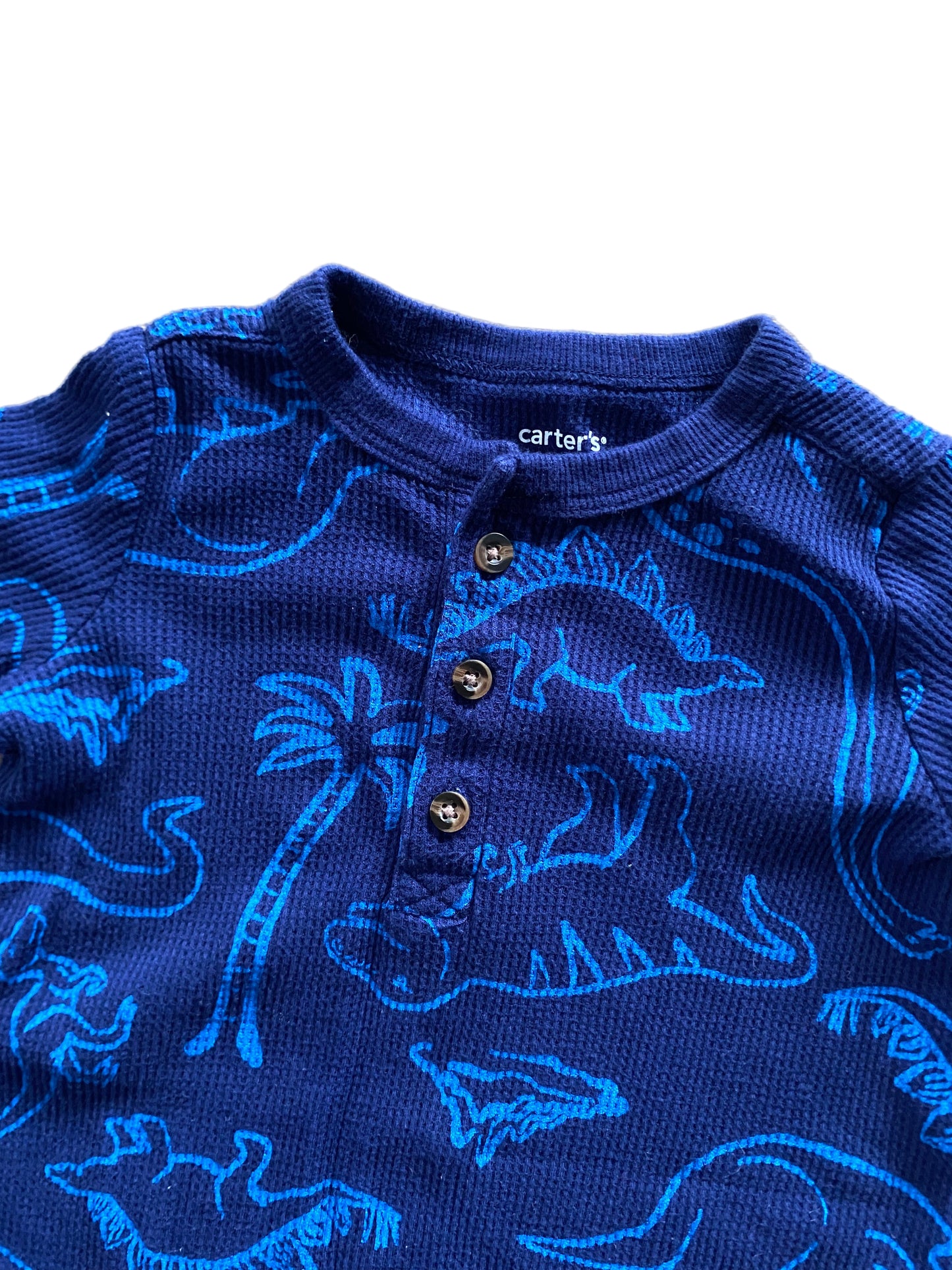 Carter’s | Dinosaur Waffle Knit Romper | 9-12 Months