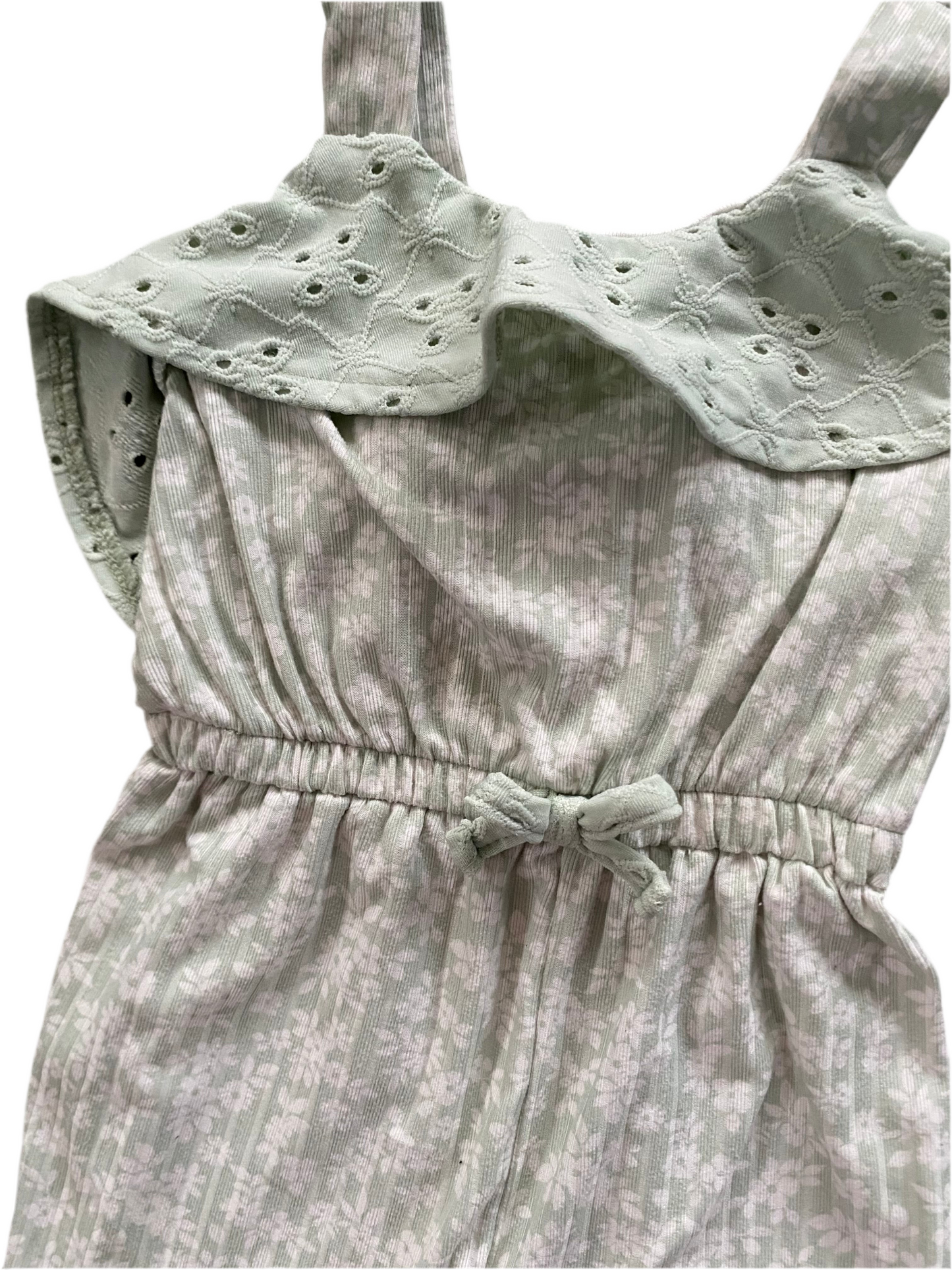 Little Lass | Romper Floral Green | 12-18 months