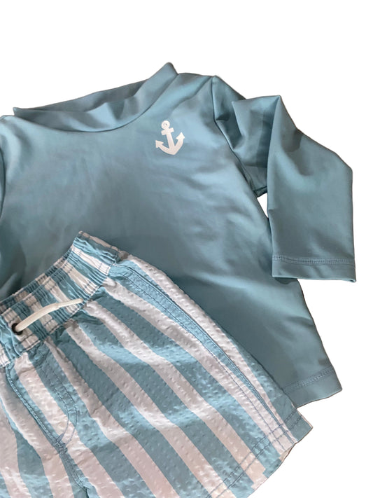 Carter’s | Rashguard Swim Shirt with Shorts Anchor | 18 months