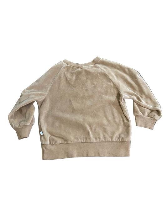 Honest | Tan Velour Crew Neck | 3T
