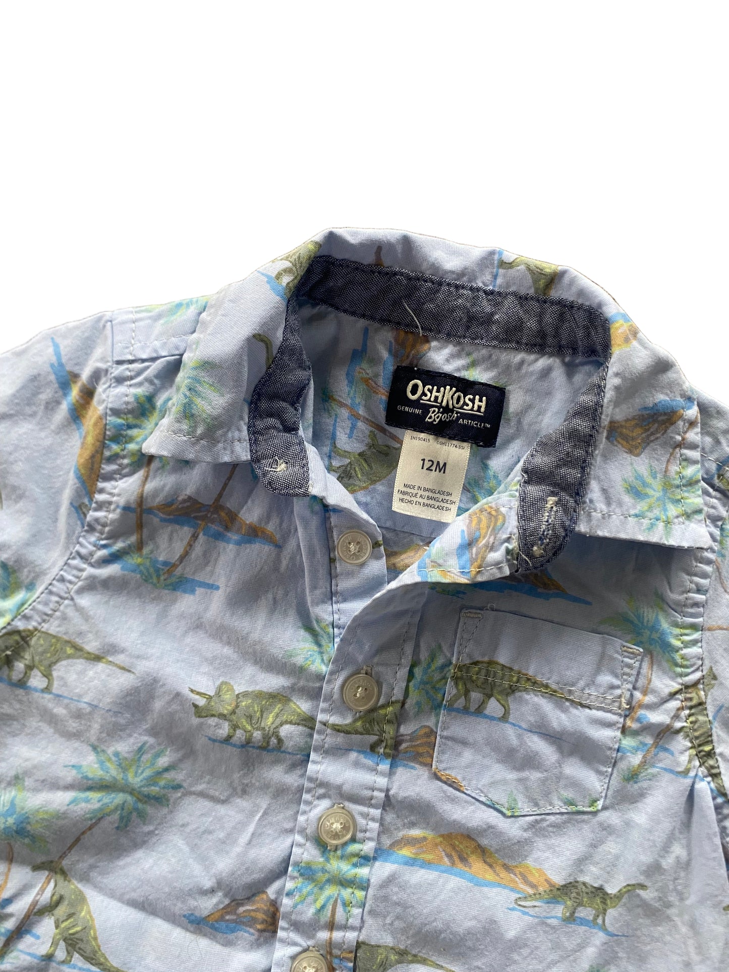 Oshkosh | Dinosaur Romper | 9-12 Months