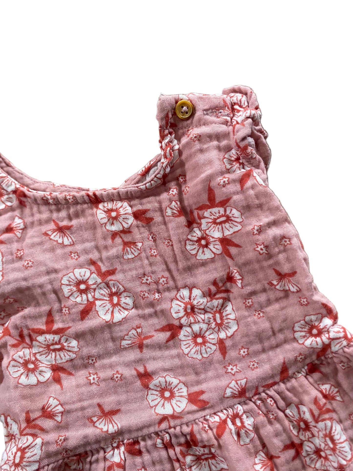 Cat and Jack | Floral Muslin Cotton Pleplum Top | 0-3