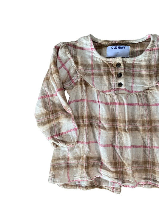 Old Navy | Flannel Long Sleeve Top | 2t