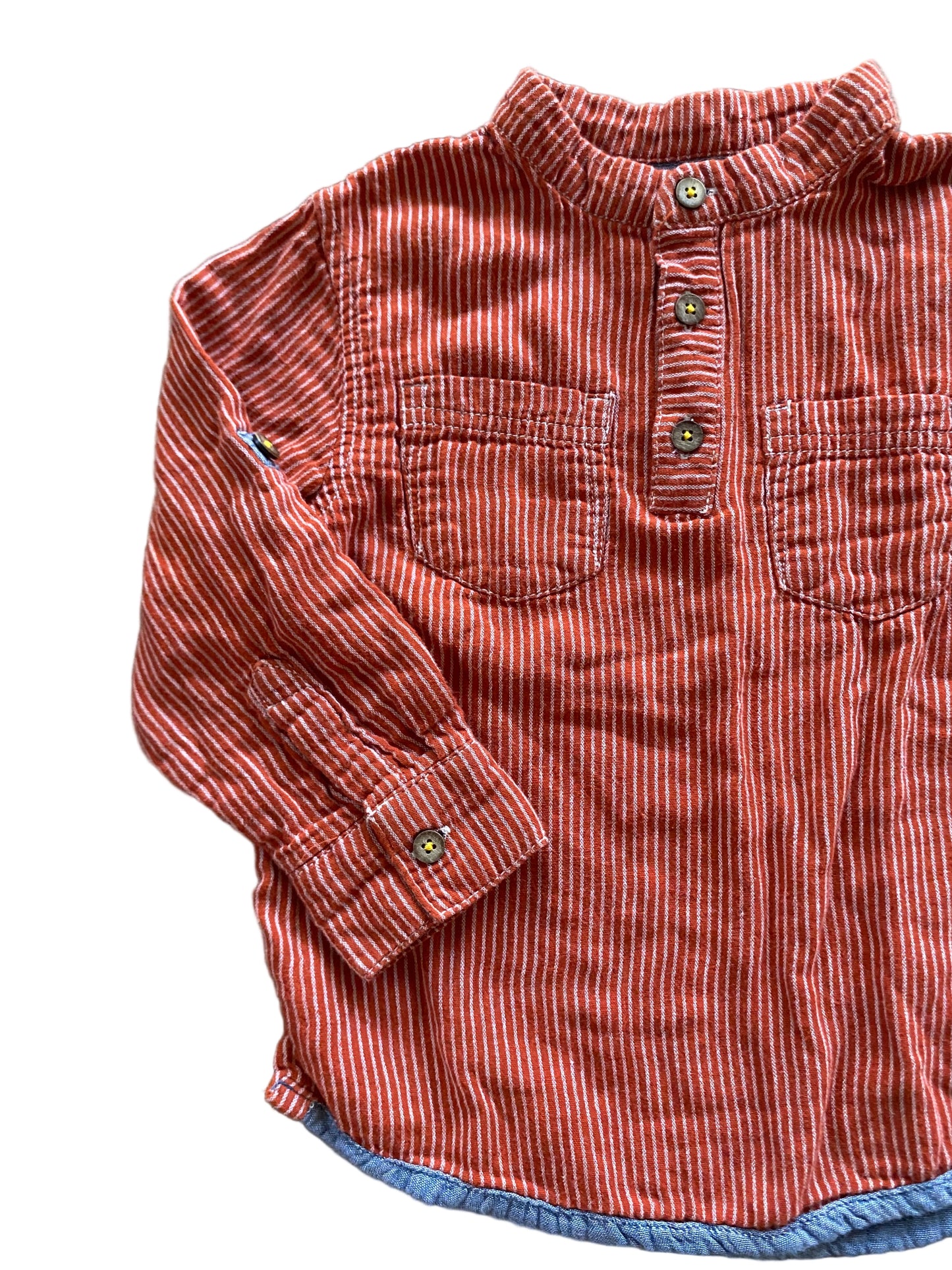 Genuine Kids | Rust Orange Button Top | 3T