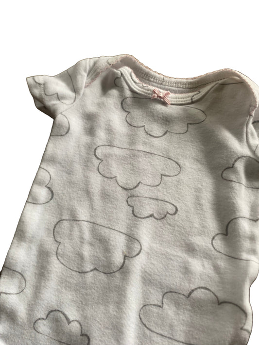 Carter’s | White with Clouds Onesie | NB