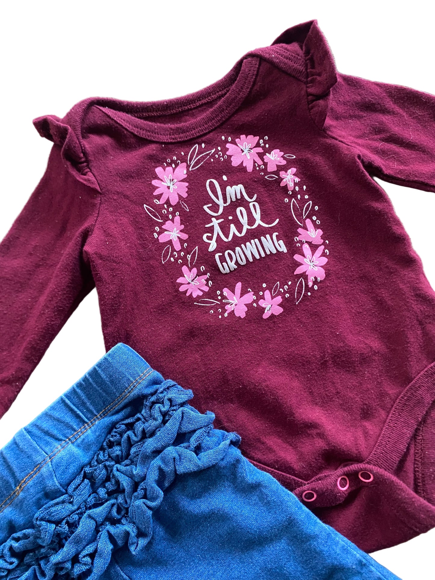 Cat and Jack | Top and Ruffle Jeans | NB