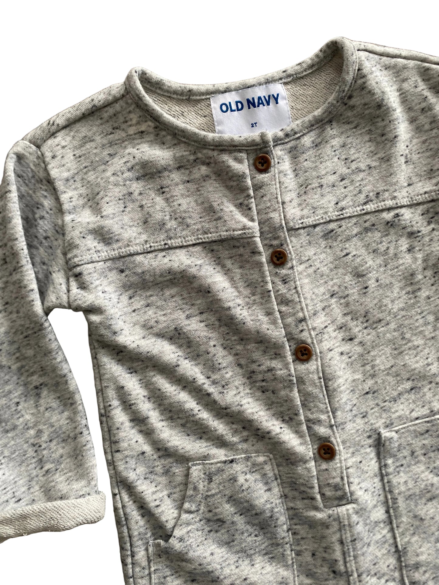 Old Navy | Wooden Button Heather Romper | 2t