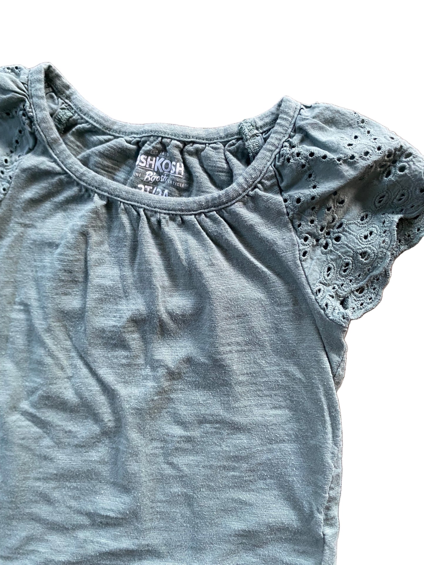 Oshkosh | Eyelet Cap Sleeve | 2T