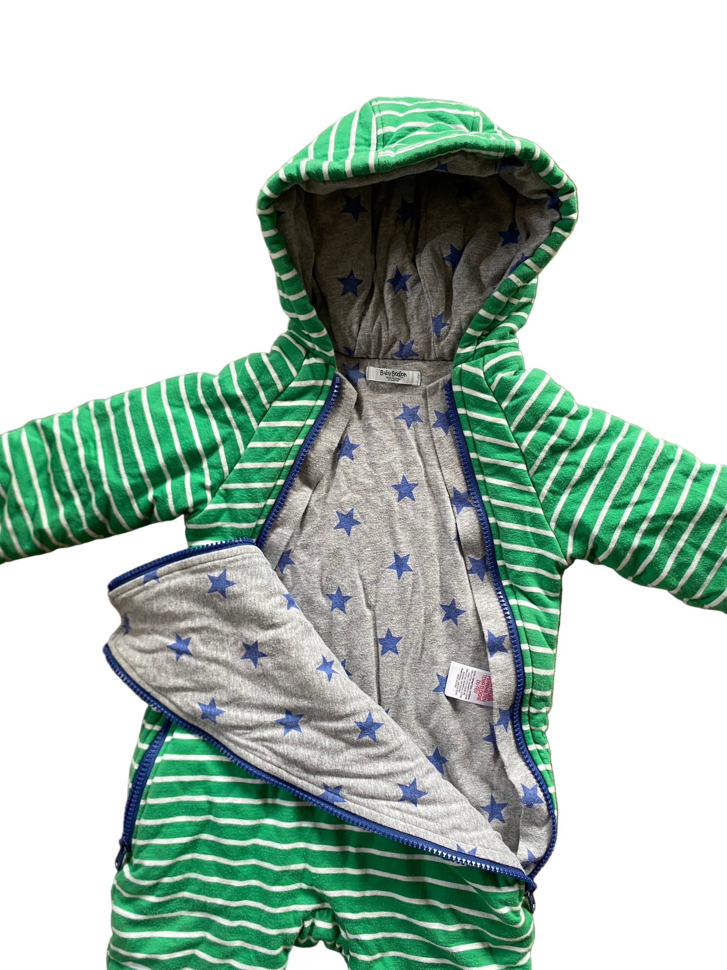 Baby Boden | Bunting Striped Green | 12-18 months