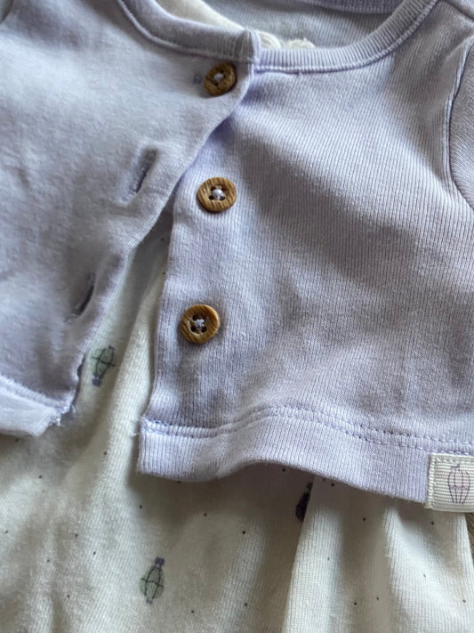 Carter’s | Hot Air Balloon Onesie Dress and Cardigan | NB