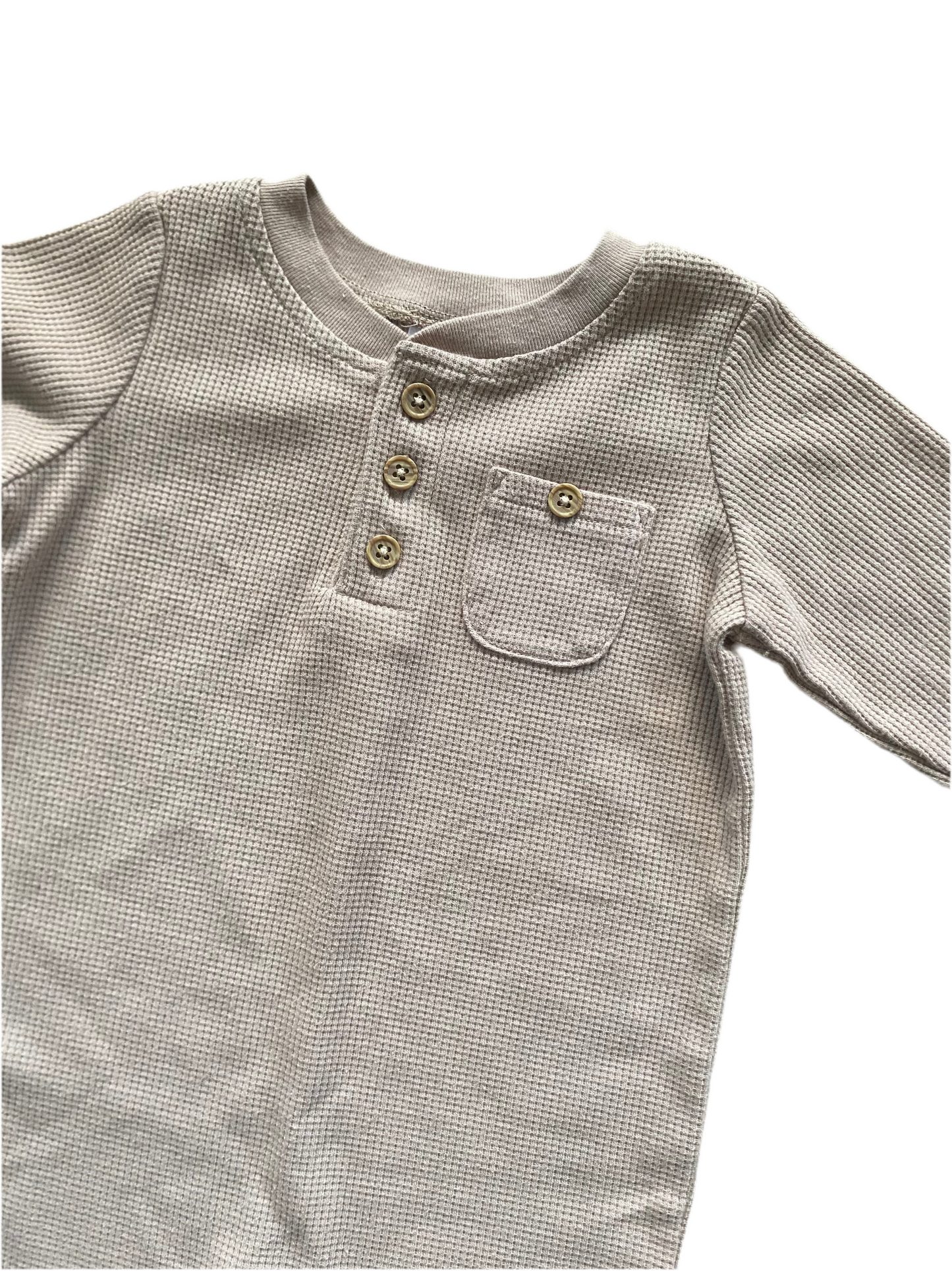 Okie Dokie | Thermal Knit Romper | 9-13 Months