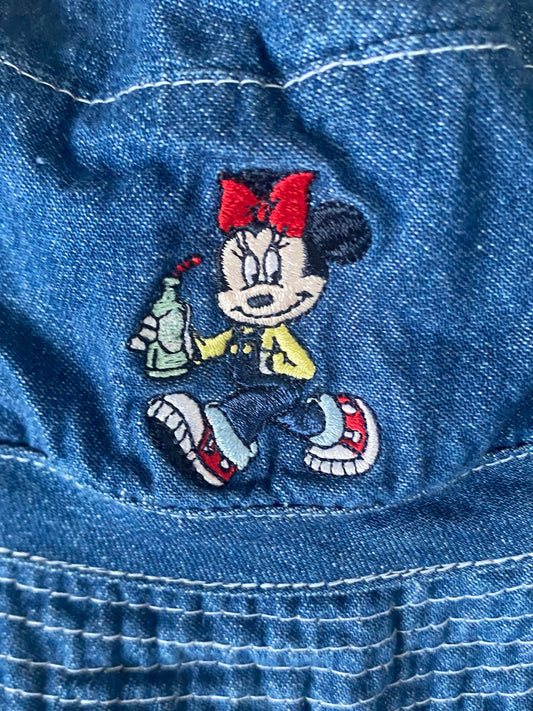 Disney | Minnie Mouse Denim Bucket Hat Vintage | 2t-4t