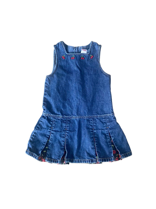 Gymboree | Vintage Denim Cherry Dress | 4t