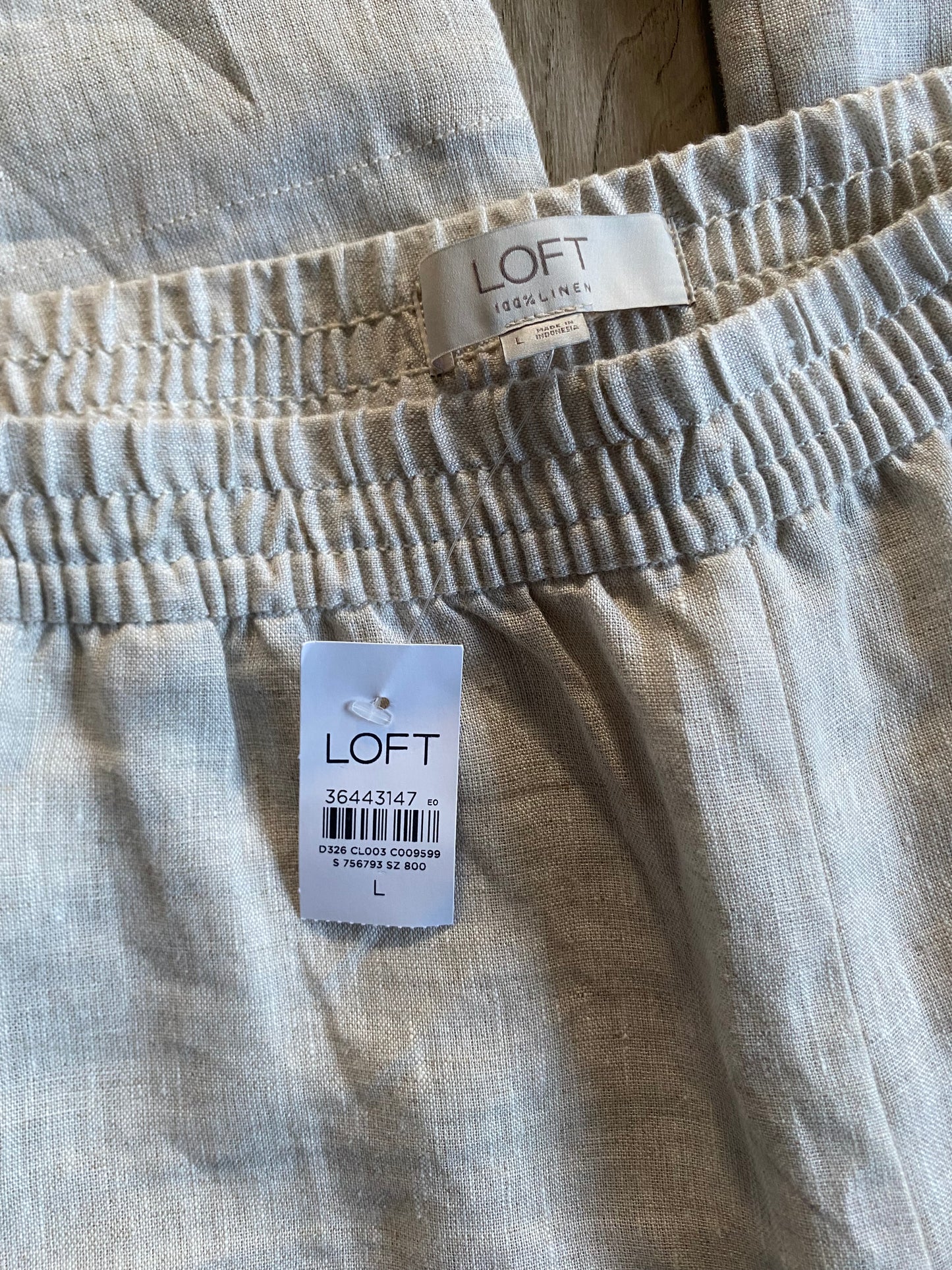 Loft | Women’s Linen High Waist Pants | Large