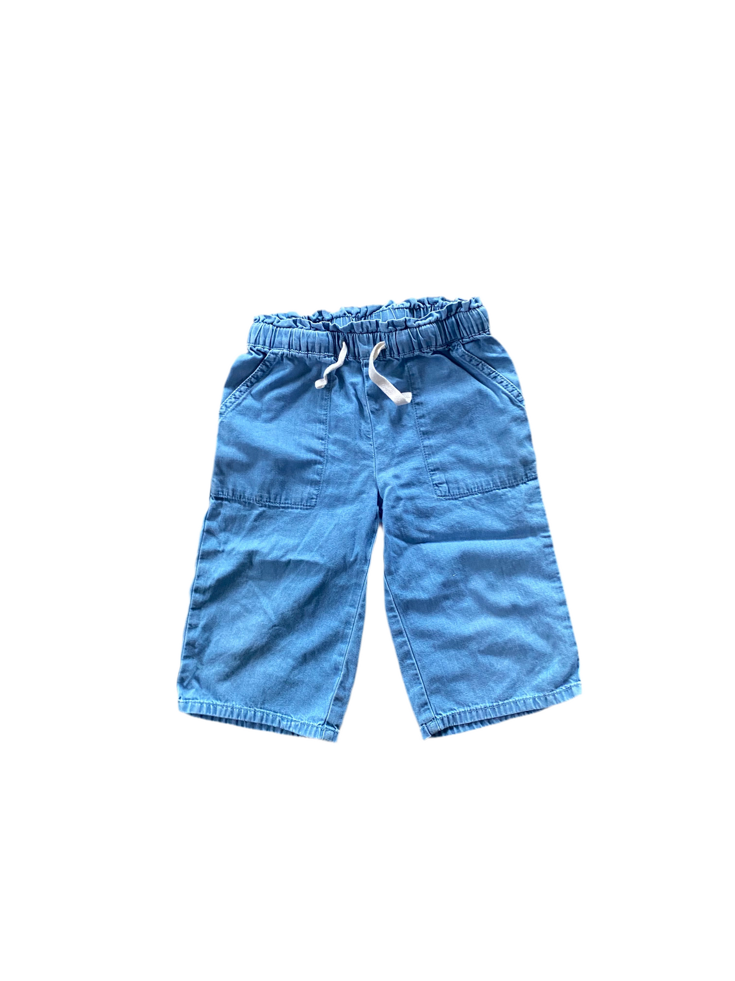 Okie Dokie | Cropped Chambray Pants | 12-18 Monthd