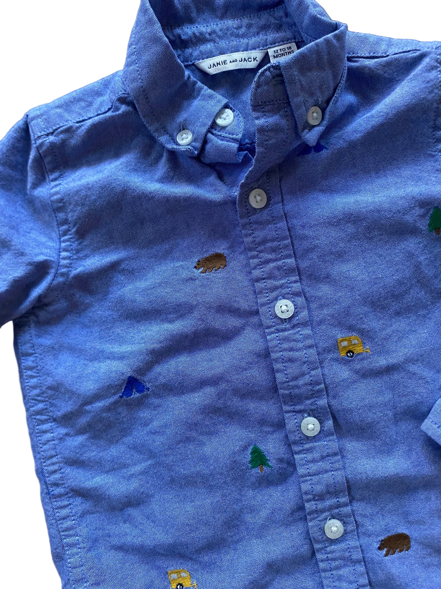 Janie and Jack | Camp Button Up | 18-24 months