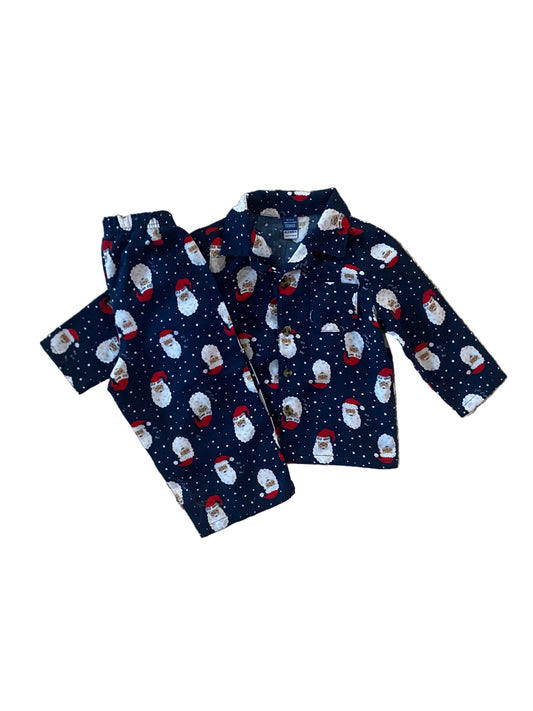 Old Navy | Button Down Santa Pajamas | 18-24 months