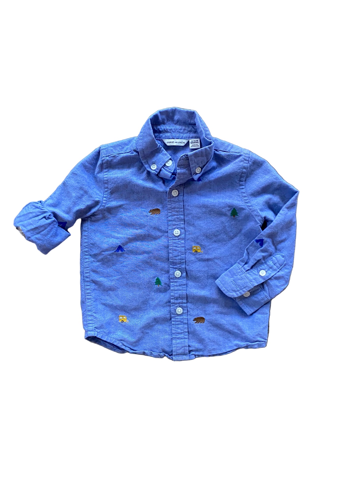 Janie and Jack | Camp Button Up | 18-24 months