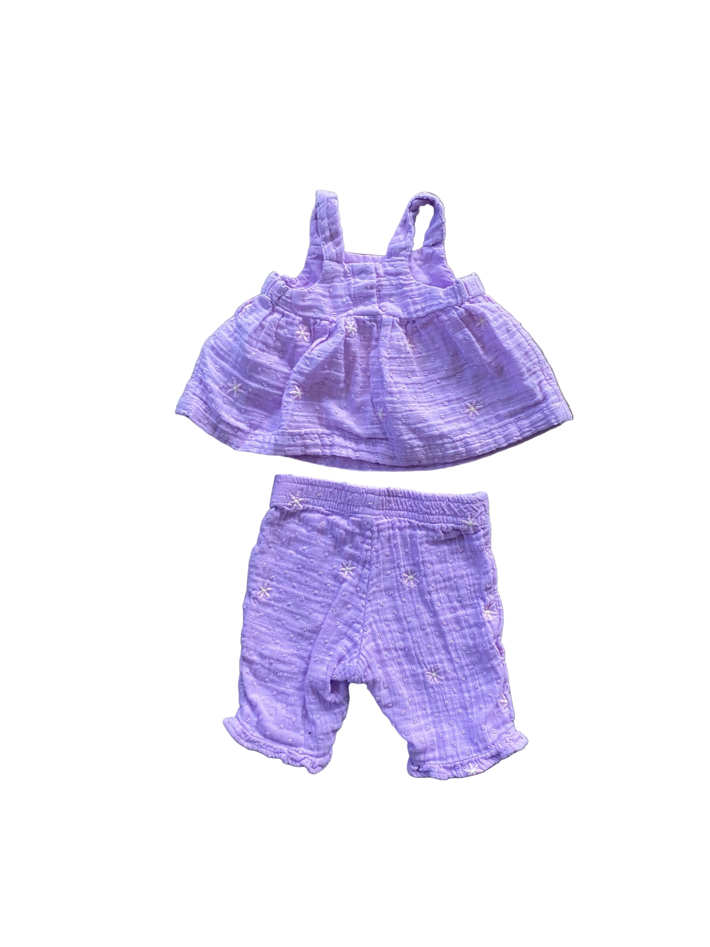 Cat and Jack | Purple Smock Top and Pants | 0-3 months