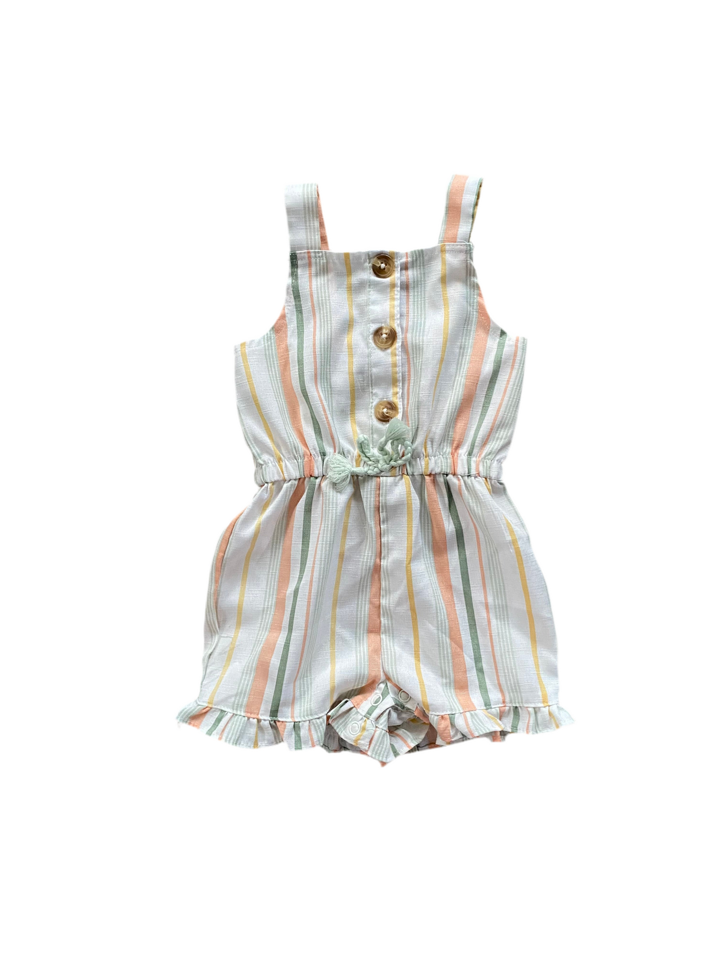 Little Lass | Pinstripe Romper | 12-18 months