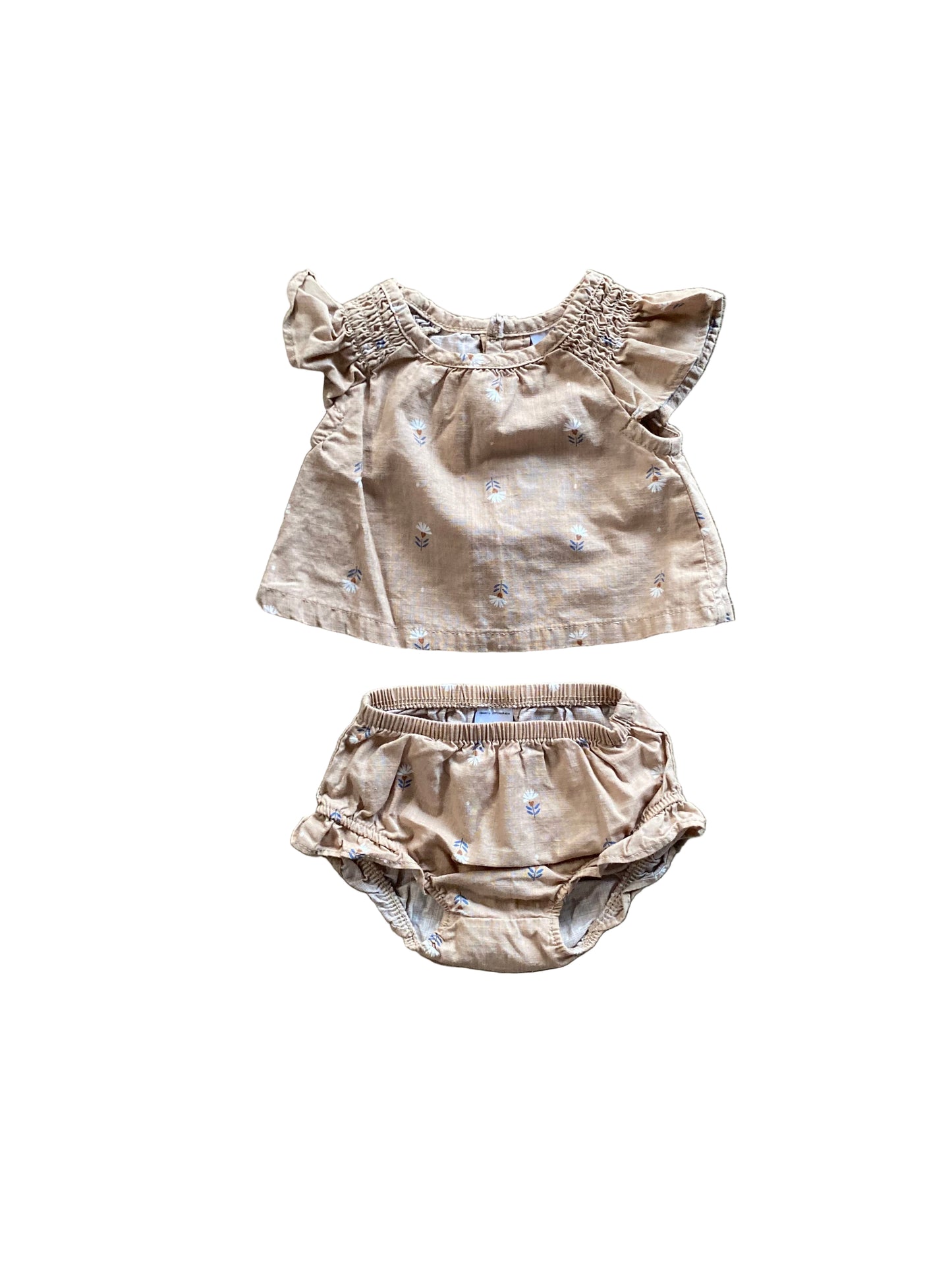 Carter’s | Tan Linen Summer Set | NB