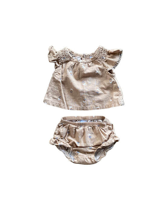 Carter’s | Tan Linen Summer Set | NB