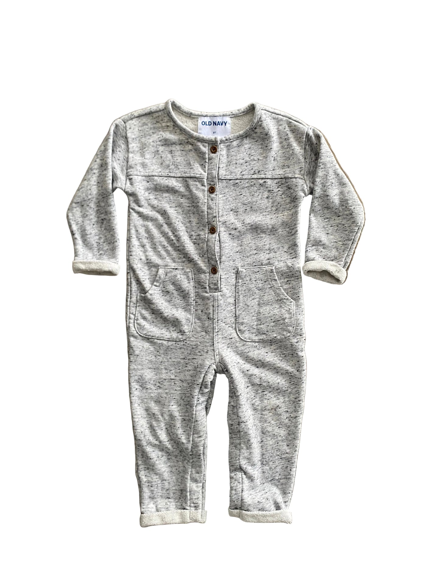 Old Navy | Wooden Button Heather Romper | 2t