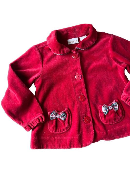 Savannah | Holiday Jacket Plaid Bows | 18 months