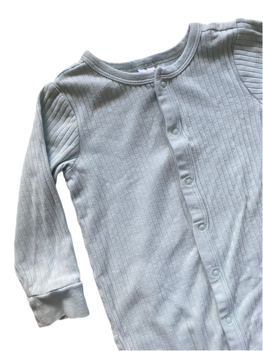 Modern Moments | Green Button Romper | 9-12 Months