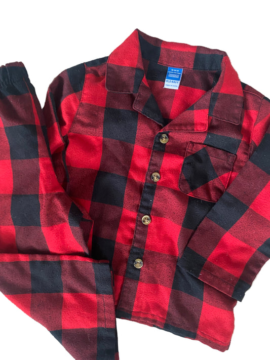 Old Navy | Plaid Button Down Pajamas | 18-24 months
