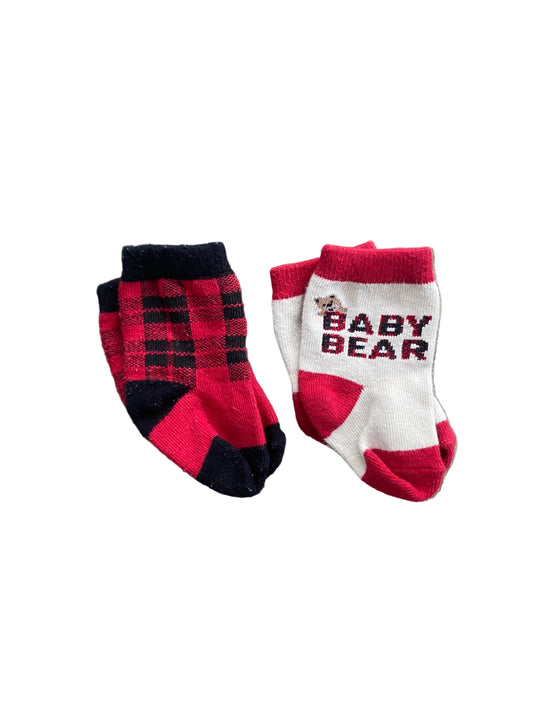 Infant Plaid Crew Socks | 0-6 months