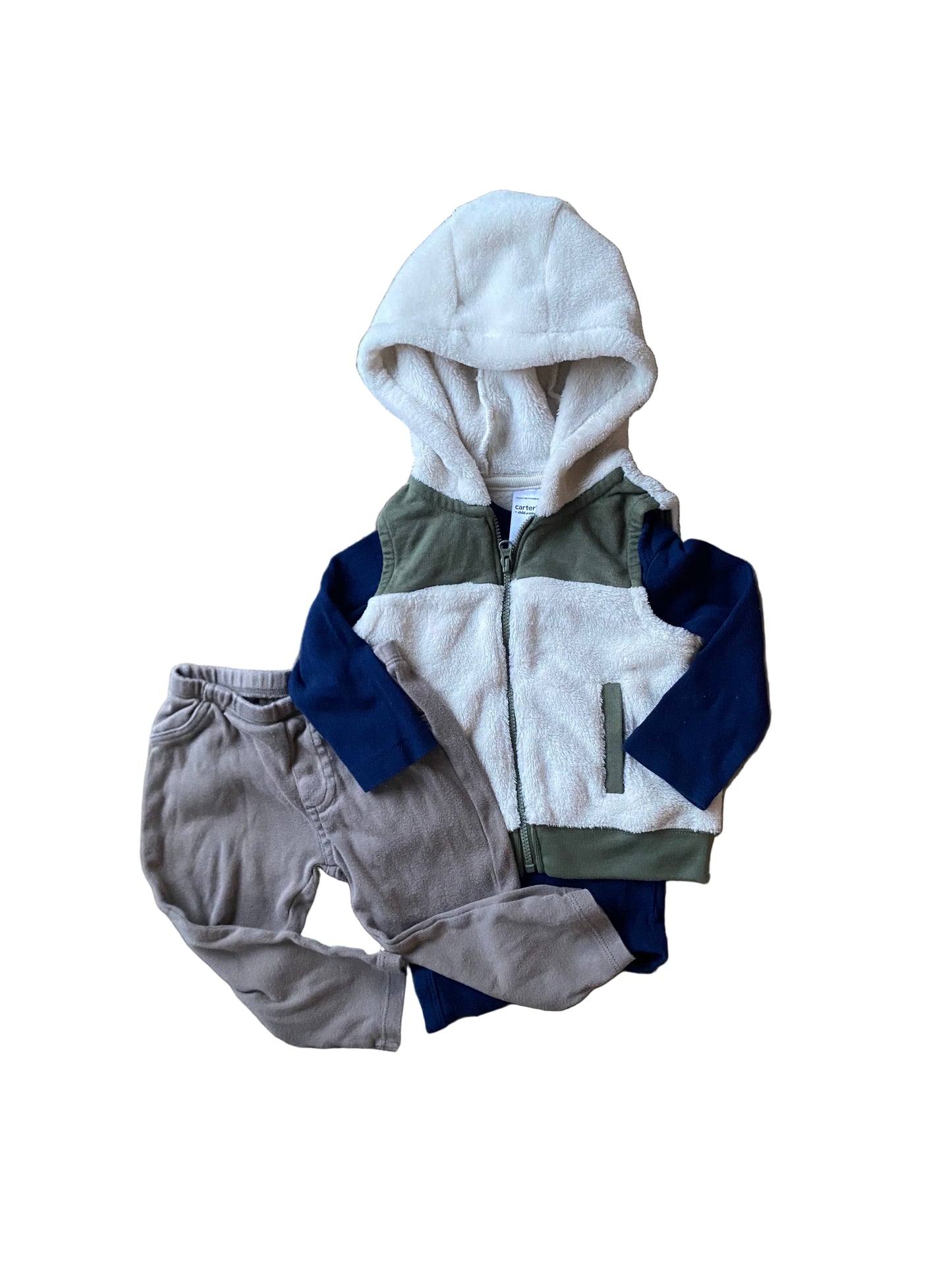 Carter’s | Vest, Onesie and Pants Outfit | 12 months