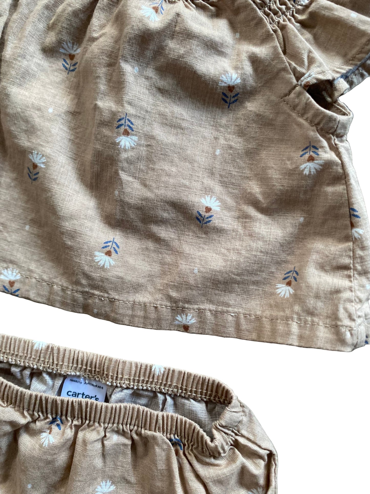 Carter’s | Tan Linen Summer Set | NB
