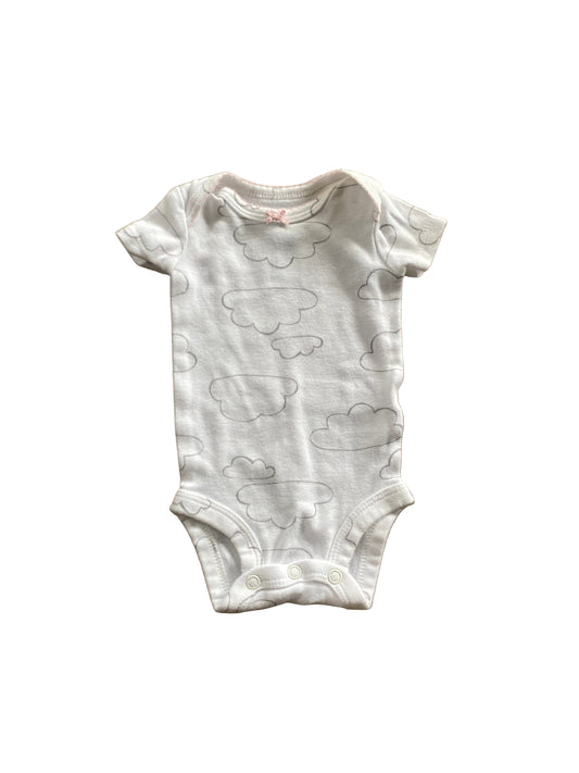 Carter’s | White with Clouds Onesie | NB