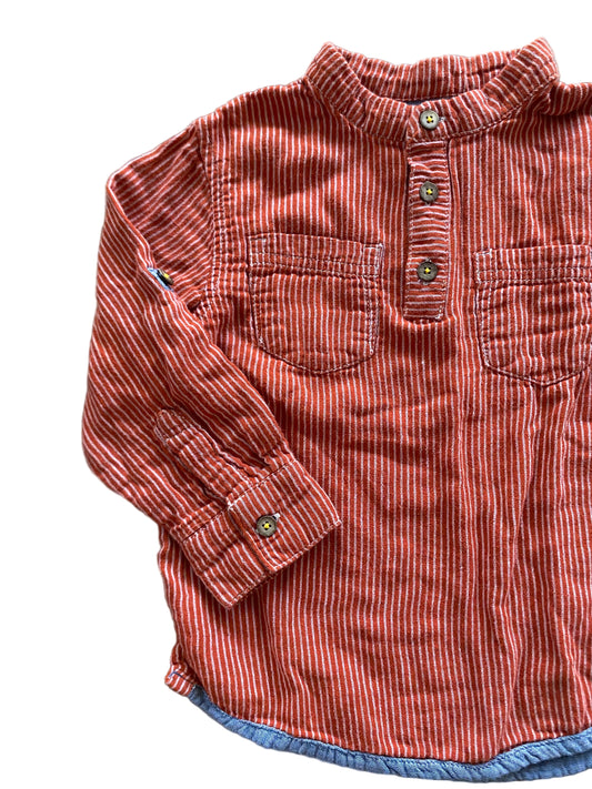 Genuine Kids | Rust Orange Button Top | 3T
