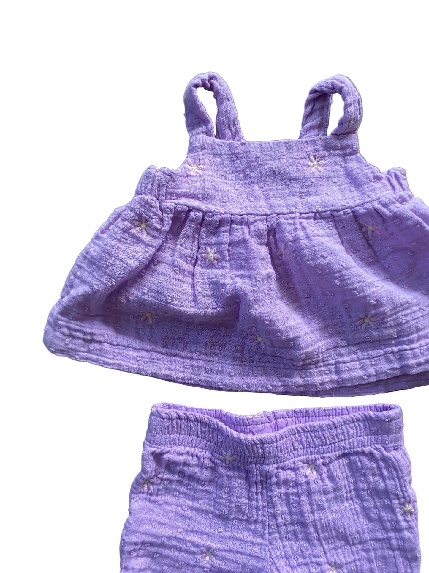 Cat and Jack | Purple Smock Top and Pants | 0-3 months