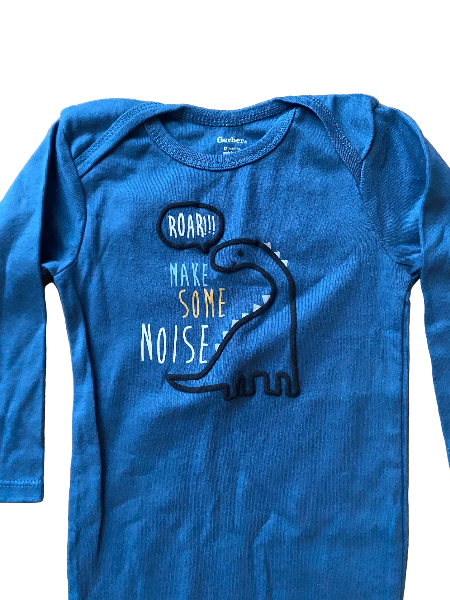 Gerber | Dinosaur Long Sleeve Onesie | 12 months