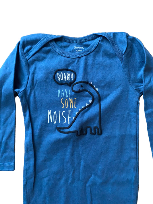 Gerber | Dinosaur Long Sleeve Onesie | 12 months
