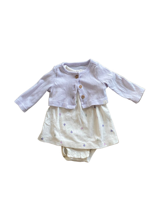 Carter’s | Hot Air Balloon Onesie Dress and Cardigan | NB