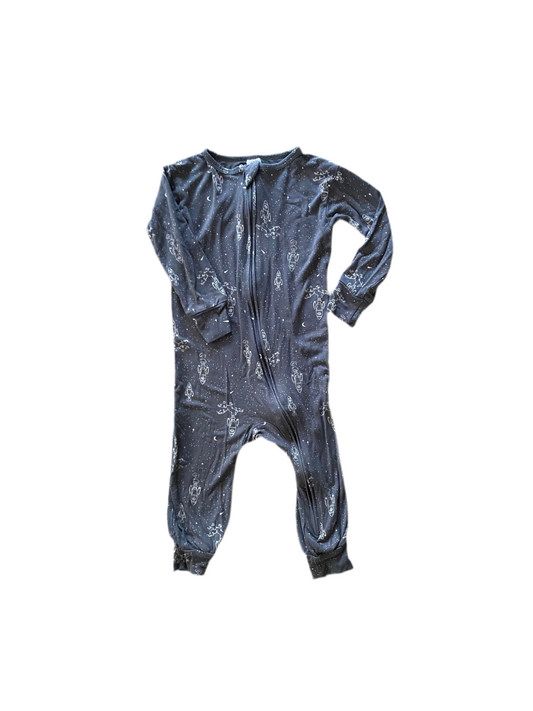 Modern Moments | Viscose Rocket Ship Pajamas | 12-18 Months