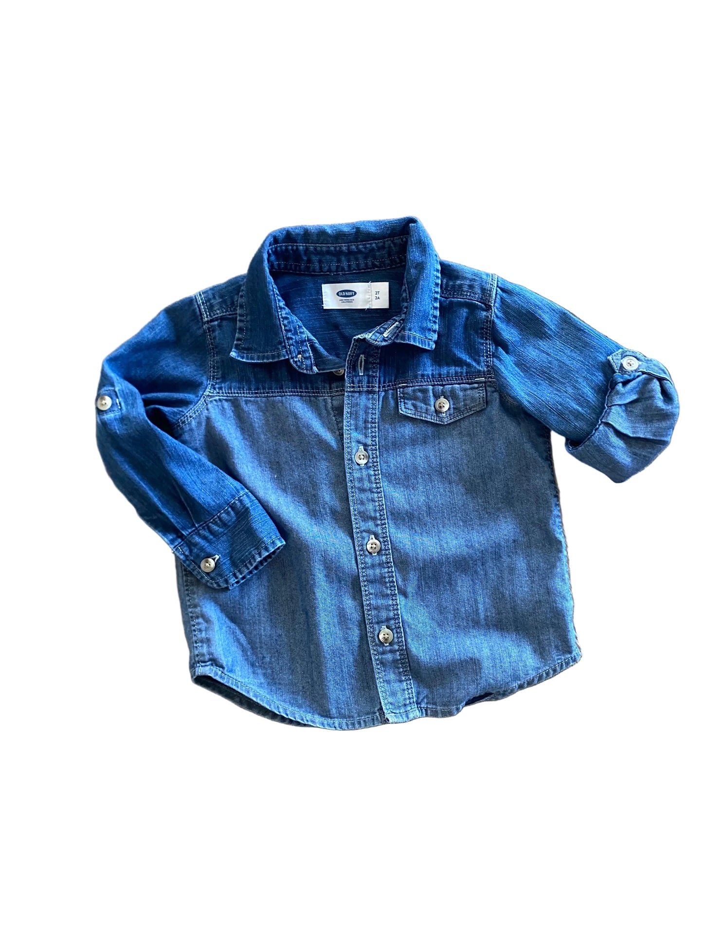 Old Navy | Denim Color Block Button Down | 2t