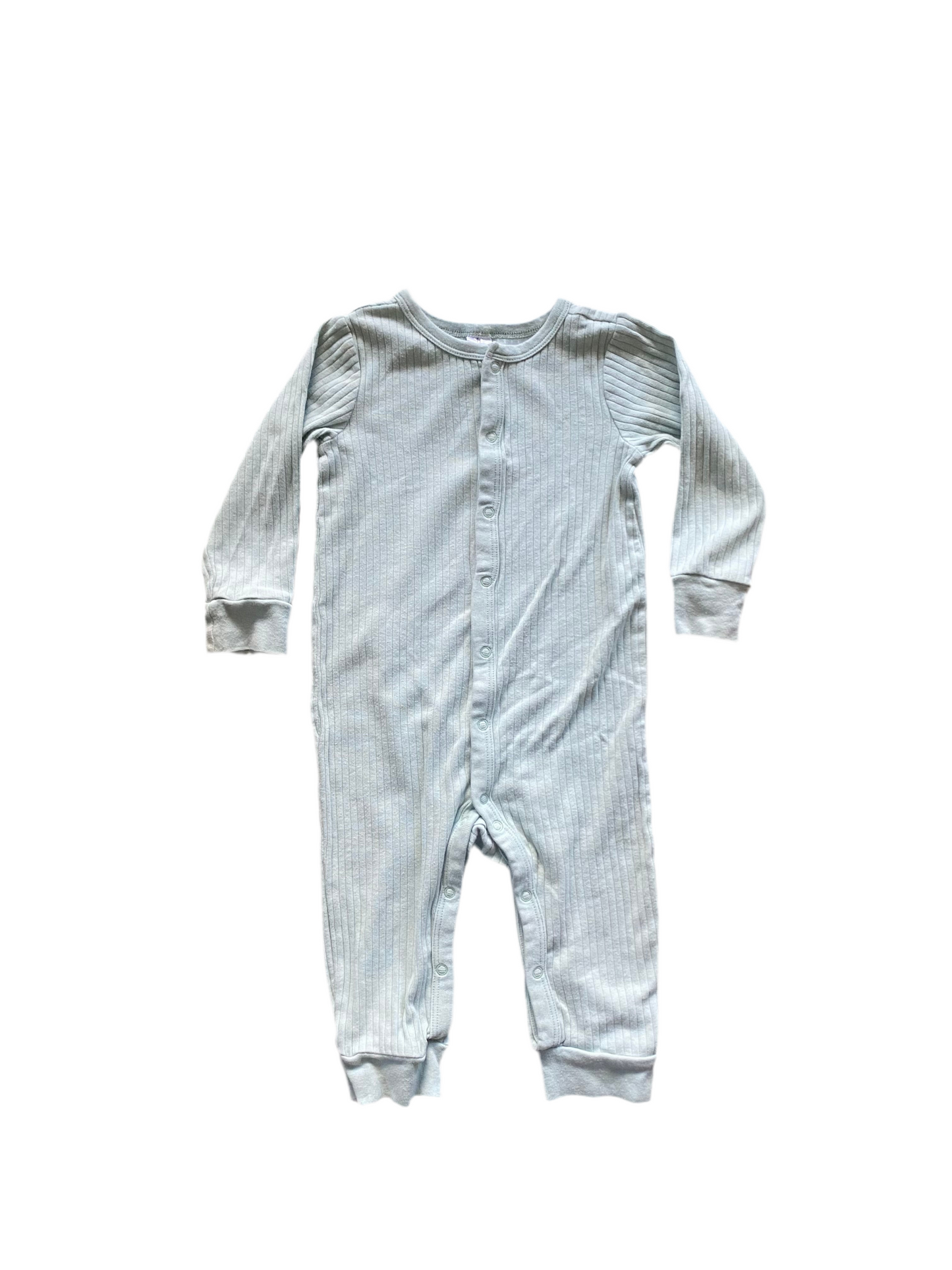 Modern Moments | Green Button Romper | 9-12 Months
