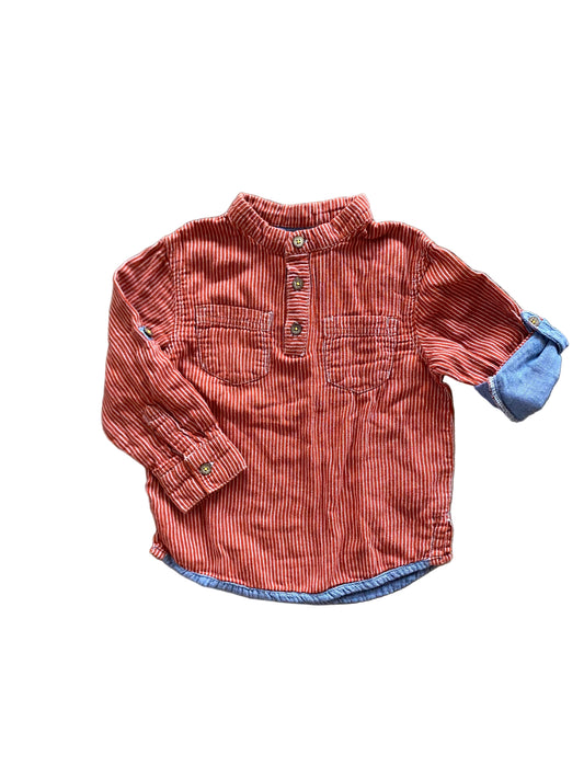 Genuine Kids | Rust Orange Button Top | 3T