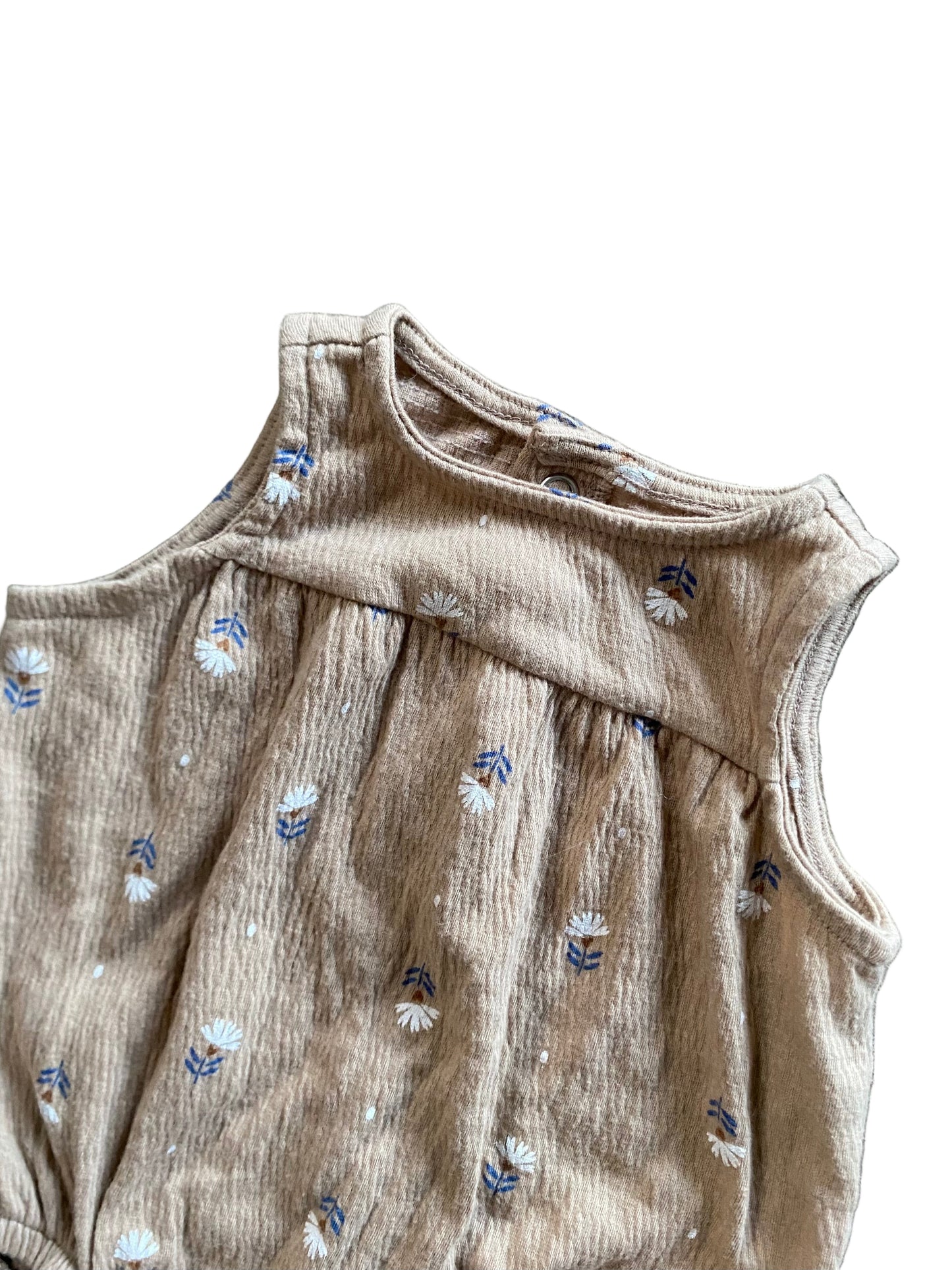 Carter’s | Tan Floral Bubble Romper | NB