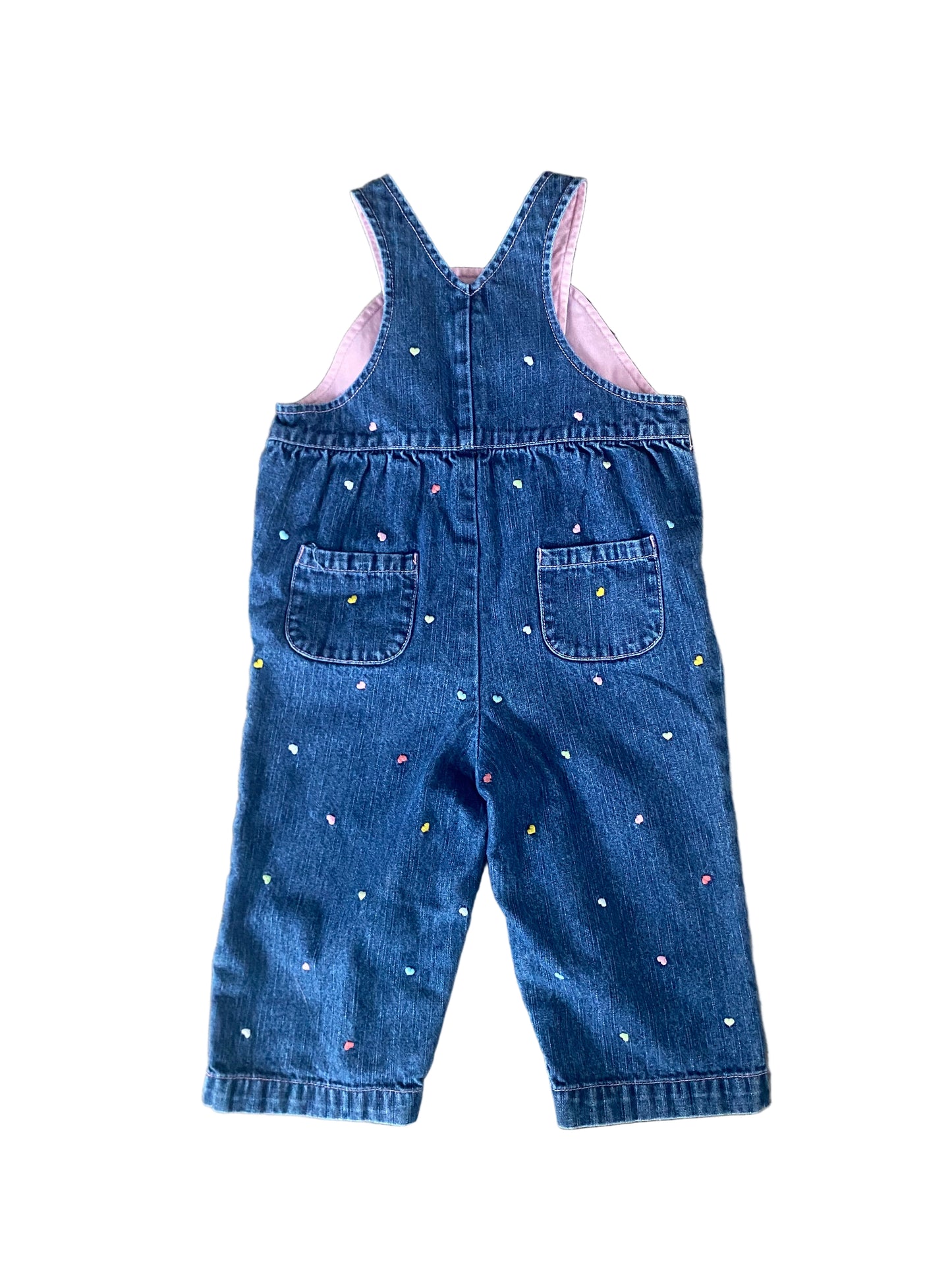 Gymboree | Denim Overalls Embroidered Heart Vintage | 18-24 months