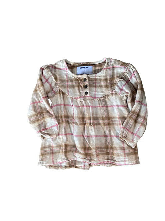 Old Navy | Flannel Long Sleeve Top | 2t
