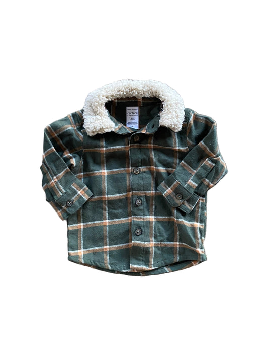 Carter’s | Flannel Plaid Light Weight Shacket | 0-3 Months
