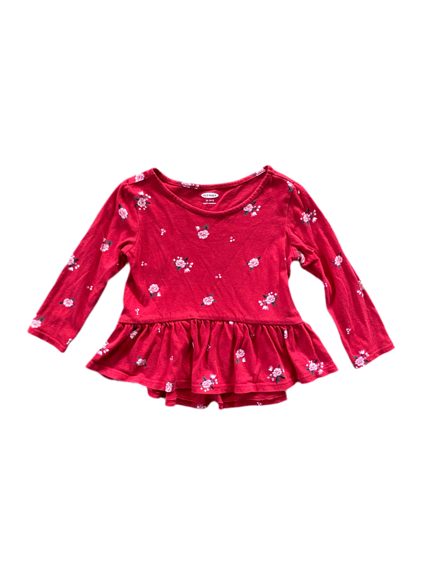 Old Navy | Peplum Floral Top | 18-24 Months